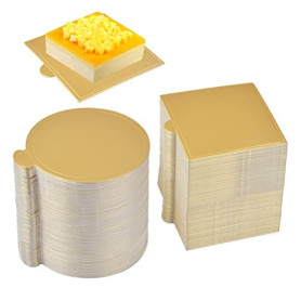 Support Gâteau 200Pcs Planches en Carton Réutilisables - Bases de Gâteau Dessert Présentoir Plateau pour Mariage