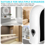 Distributeur Savon Mural sans Percage, 2 Pièces Distributeur de Savon Mural, 300ml Distributeur Savon Douche Rechargeable pour S