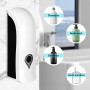 Distributeur Savon Mural sans Percage, 2 Pièces Distributeur de Savon Mural, 300ml Distributeur Savon Douche Rechargeable pour S