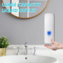 Distributeur Savon Mural sans Percage, 2 Pièces Distributeur de Savon Mural, 300ml Distributeur Savon Douche Rechargeable pour S