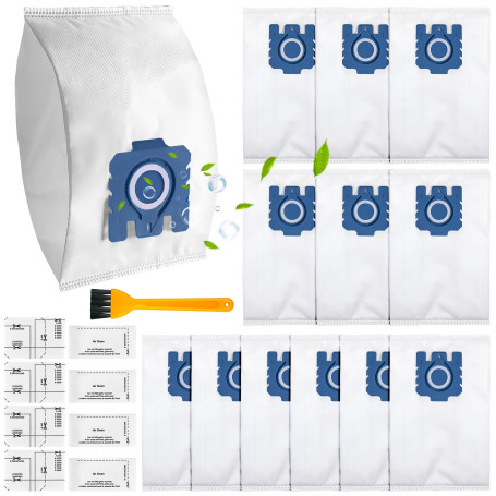 Lot De 12 Sacs D'aspirateur Compatibles Avec Miele Gn 3D Pour Classic C1 Complete C2 C3