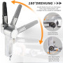 Ponceuse à bande pneumatique avec poignée rotative à 360°, mini ponceuse pour bois, outil de polissage avec 25 bandes abrasives 