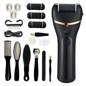 Râpe électrique pour callosités - Rechargeable par USB - Avec affichage LED à 3 vitesses - Étanche IPX7 - Pour talons fissurés -