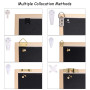 Crochets de Suspension Kit, 107 pcs Image Cintre avec Crochet de Tableau Non-Trace, Dent de Scie, Anneaux en D et 78 pcs Vis pou