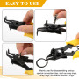C-clips Kit, 456 Pièces Anneaux de Retenue C-clip, M3 à M25 E-Clip Assortiment de Pinces à Circlips 4 en 1 pour Fixation, Roulem