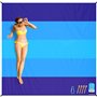 Kezidhp Couverture de plage sans sable - Super grande - 220 x 210 cm - Imperméable - Anti-sable - Tapis de plage doux - Portable