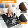 Kezidhp Lot de 4 Tapis BBQ Réutilisables Anti-Adhérents avec Brosse de Nettoyage Incluse - Plaque de Cuisson pour Barbecue Gaz, 