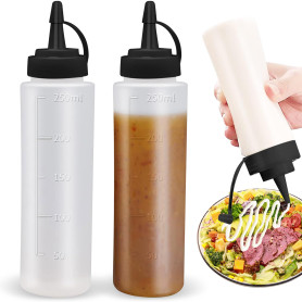 Kezidhp 2 Bouteilles Souples Transparentes 350ml - Pour Condiments