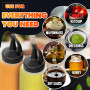 Kezidhp 2 Bouteilles Souples Transparentes 350ml - Pour Condiments, Sauces, Huile et Peinture - Flacons de Cuisine Pratiques ave