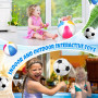 Kezidhp Ballon de Plage Gonflable 4 Pièces - Ballons Piscine 40cm pour Enfants - Jeux d'eau, Ballons de Jeu d'eau de fête, La Pi