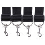 Sangles de Remplacement en Nylon pour Attacher au lit d'entraînement, adaptées aux débutants šêxuelle lit (noir)