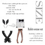 KAYLRE 7 PCS Ensemble d'accessoires de lapin pour femme - Bandeau oreilles de lapin - Collier - Nœud papillon - Manchettes - Que