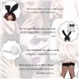 KAYLRE 7 PCS Ensemble d'accessoires de lapin pour femme - Bandeau oreilles de lapin - Collier - Nœud papillon - Manchettes - Que