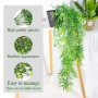 RHQFDM Plantes Artificielles Suspendues 4 Pcs 83CM Plantes en Plastique Suspendues Anti-Ultraviolet Feuille de Bambou Artificiel