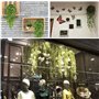 RHQFDM Plantes Artificielles Suspendues 4 Pcs 83CM Plantes en Plastique Suspendues Anti-Ultraviolet Feuille de Bambou Artificiel