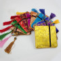 Brocart en soie sacs à bijoux broderie chinoise sac à main fermeture éclair sac à main avec gland brocart de soie pour le mariag