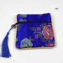 Brocart en soie sacs à bijoux broderie chinoise sac à main fermeture éclair sac à main avec gland brocart de soie pour le mariag