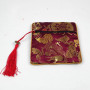 Brocart en soie sacs à bijoux broderie chinoise sac à main fermeture éclair sac à main avec gland brocart de soie pour le mariag
