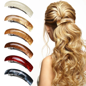 Assortiment De 6 Barrettes Pour Cheveux Femmes - Accessoires De Coiffure - Pinces à Cheveux Grands Pins Français Rétro - 6 Coule