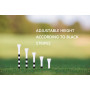Zivisk Tee Golf Bois 70mm Lot de 100 Tees Golf en Bambou - Blanc