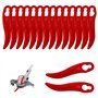 KLINNA Lot de 100 lames de rechange en plastique de qualité supérieure pour coupe-bordure