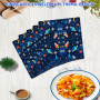 KLINNA Lot de 20 serviettes en papier 33 x 33 cm pour fête d'anniversaire et célébration, avec motif du système solaire, galaxie