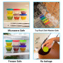 Youngever Lot de 18 Pot de Conservation Bebe 60ML, Petit Pot Bébé, Repas de Bébé Boîtes de Conservation (Rainbow)