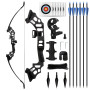 SERfawnCH Arc Droit Adulte en Métal 30-40Lbs 51 Pouces - Arc de Tir à l'arc avec Flèches pour Cible et Pratique en Plein Air (Ch