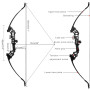 SERfawnCH Arc Droit Adulte en Métal 30-40Lbs 51 Pouces - Arc de Tir à l'arc avec Flèches pour Cible et Pratique en Plein Air (Ch
