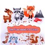 Strehknewen Kit de Perles à Repasser 5000 pcs 5 mm – Set DIY Animaux de la Forêt avec 10 Modèles, Plaque 15×15 cm, Accessoires C