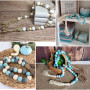 Strehknewen 400 Perles en Bois Colorées 12 mm avec Corde 10 m, 12 Couleurs, Trou de 3 mm, pour Bijoux DIY, Loisirs Créatifs, Bra