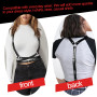 Ceinture Punk, Corset pour Femme en Cuir PU Noir Ceinture Réglable avec Cercle Gothique pour Dames Filles Cosplay Fête Rave Cost