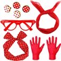 dcas 9 Pièces Femmes Costume Accessoires Ensemble années 50