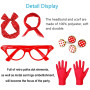 dcas 9 Pièces Femmes Costume Accessoires Ensemble années 50, Deguisement Rockabilly pour Femme Accessoires, Accessoires de fête 