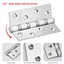 4 Pcs Charniere Inox Exterieur, Les Charnières D'armoire avec des Vis Conviennent pour Connecter des Portes en Bois, des Portes 