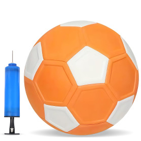 GOEDCH Ballon de football incurvé : taille 5 en caoutchouc EVA