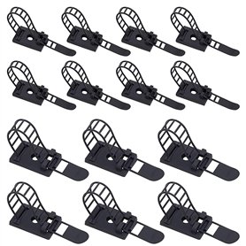 Rustark 50 pcs 2 Tailles réglable Autocollantes câble en Nylon Sangles Attaches de câble Cordon Pince pour Fils de Gestion