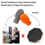 4 Pièces Tambour Muet Amortisseur de Tambour Baguette de Tambour Silicone Accessoire de Percussion Conseil Pratique Silencieux A
