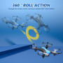 tech rc Mini Drone 20 Minutes Autonomie et Télécommande, Mini Drone Enfant avec 2 Batteries, 2.4GHz 4 Axes Gyro Mode sans Tête 3