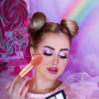 8 pinceaux de maquillage professionnels Kabuki,correcteur, fond de teint et fard à paupières liquides, crémeux et poudre