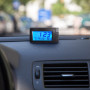 4 en 1 Thermomètre d'horloge Voiture, Rétroéclairage Horloge de Tableau Bord Véhicule avec Numérique Nuit pour Tous les Modèles 