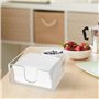 Distributeur de Serviettes en Acrylique, 13,4cm Porte-Serviettes de Table Carré, Support de mouchoirs Transparent pour Cuisine, 
