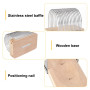 Trancheuse à Pain Manuel, Petit Guide de Coupe-pain Détachable, Même épaisseur, Coupe-fromage Antidérapant avec Base en Bois et 