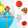 perruque bouclée + nez de clown + cravate colorée + gants