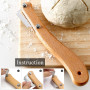 VOSSOT Lot de 2 Couteaux de Boulanger, Couteau à pâte Avec 20 Lames Rasoir à Pain, Couteau Boulanger en Bois - Couteau à Pain In