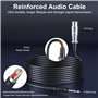 Aokeo Microphones de karaoké dynamiques A350 pour chanter avec housse en mousse et câble XLR de 5 m. Microphone portable compati