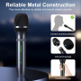 Aokeo Microphones de karaoké dynamiques A350 pour chanter avec housse en mousse et câble XLR de 5 m. Microphone portable compati