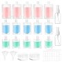 AMANMAN 23 Pièces Pochettes de Voyage Vides Rechargeables 100/50/30ml Bouteilles de Voyage Cosmetique Étanches Sac d'emballage d