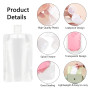 AMANMAN 23 Pièces Pochettes de Voyage Vides Rechargeables 100/50/30ml Bouteilles de Voyage Cosmetique Étanches Sac d'emballage d