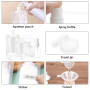 AMANMAN 23 Pièces Pochettes de Voyage Vides Rechargeables 100/50/30ml Bouteilles de Voyage Cosmetique Étanches Sac d'emballage d